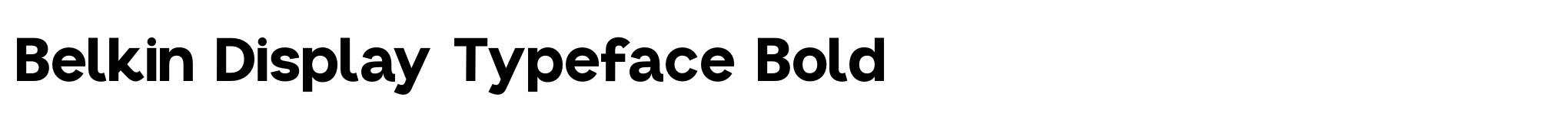 Belkin Display Typeface Bold image
